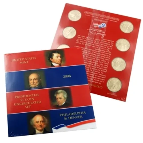 2008 Presidential Dollar 8 Coin Uncirculated Set